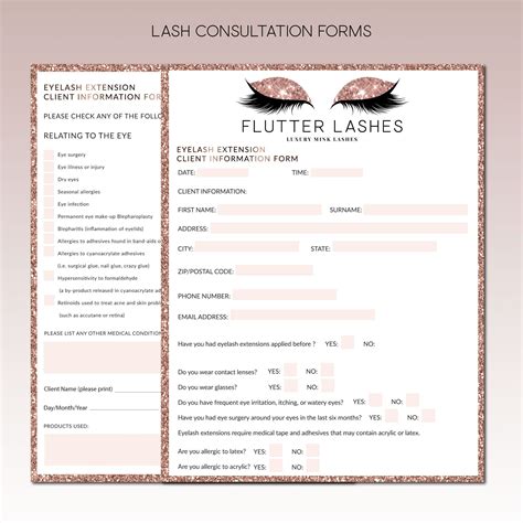 Printable Eyelash Consultation Form